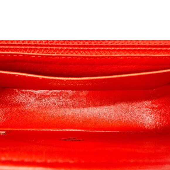 Chanel Classic Rectangular Flap Mini Quilted Leather Crossbody Bag Reddish Pink - Picture 15 of 16